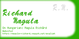 richard magula business card